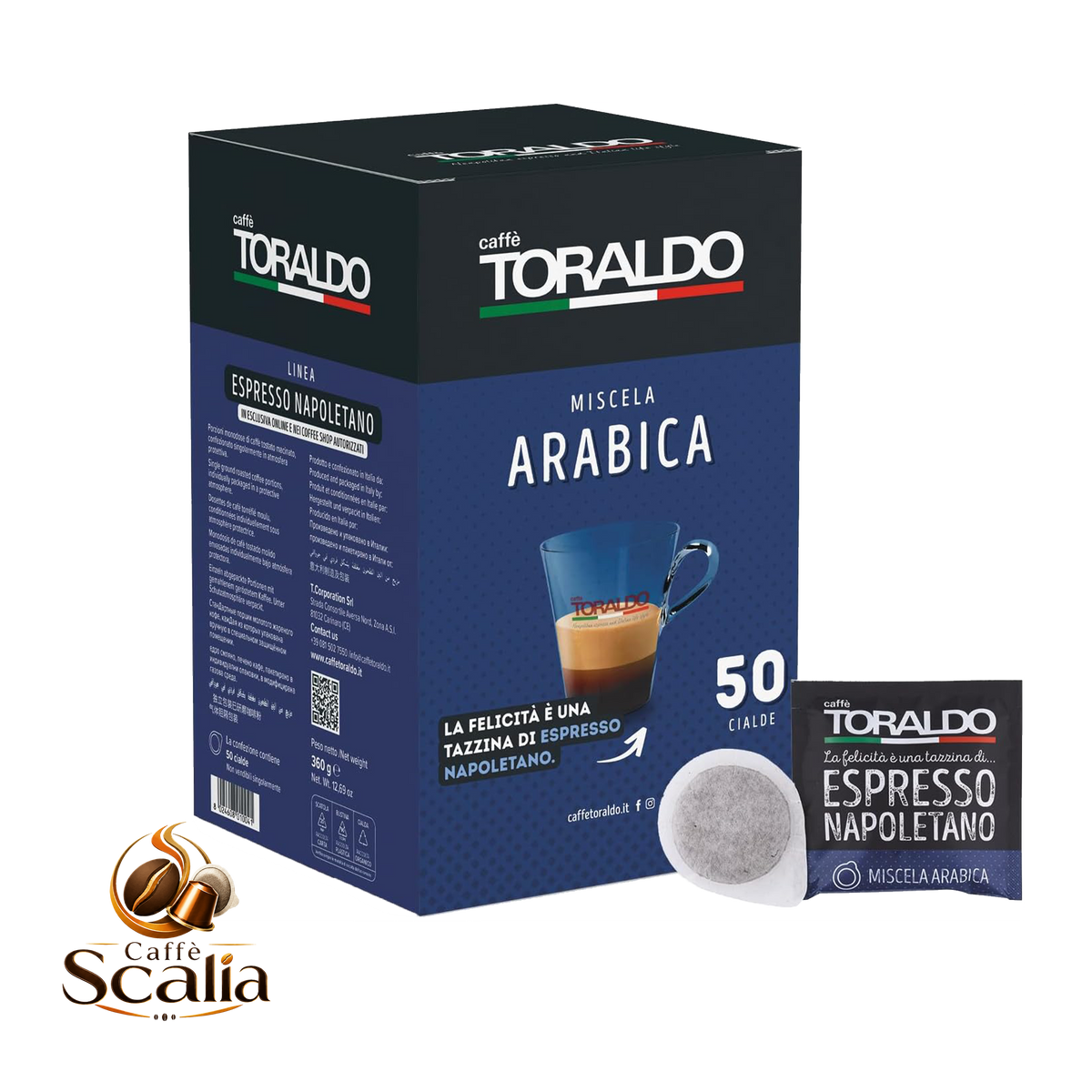 Caffè Toraldo Arabica – 50 Cialde ESE 44mm