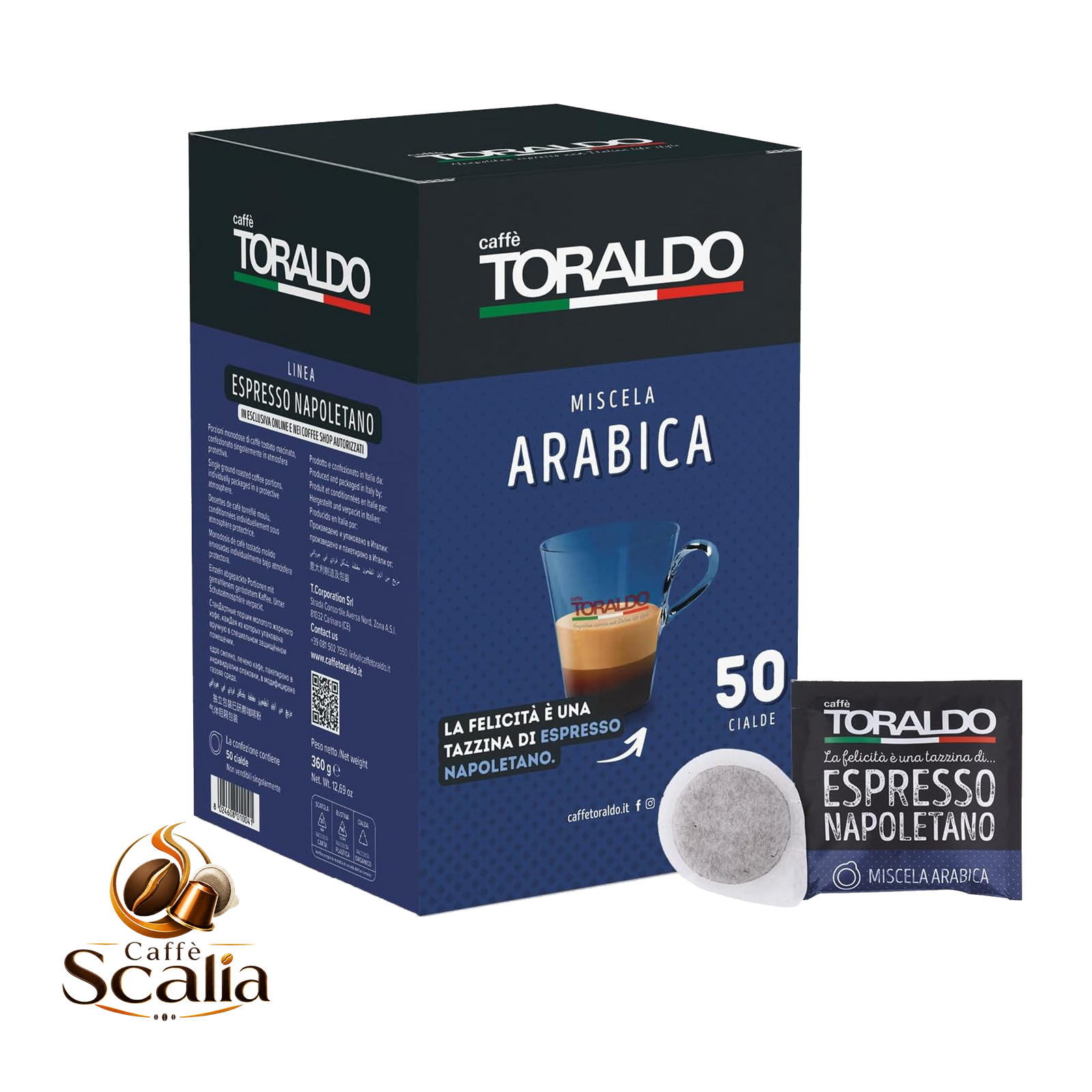 Caffè Toraldo Arabica – 50 Cialde ESE 44mm