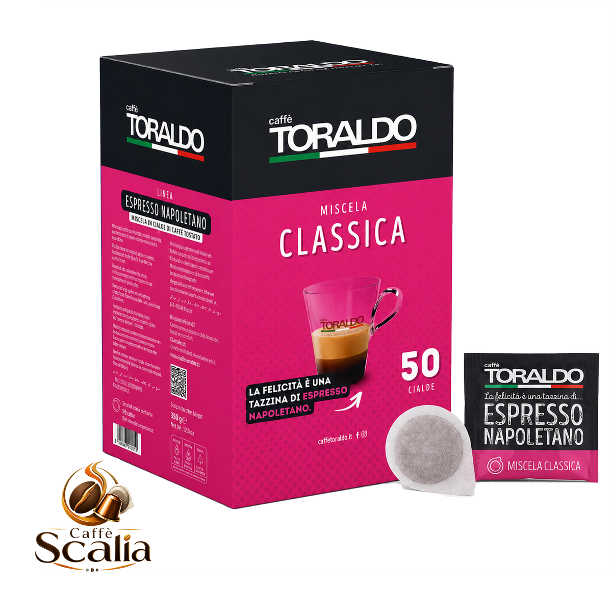 Caffè Toraldo Classica – 50 Cialde ESE 44mm