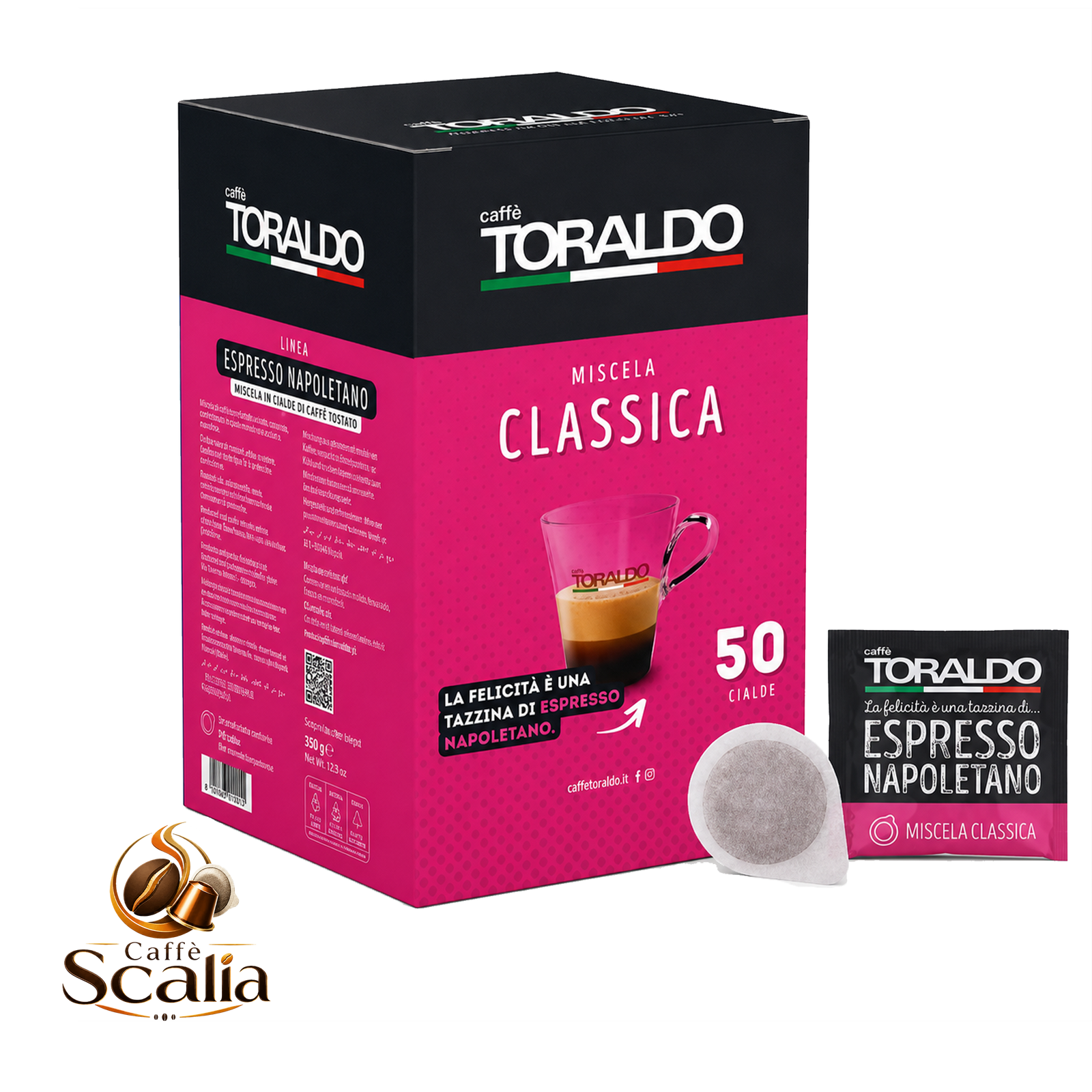 Caffè Toraldo Classica – 50 Cialde ESE 44mm