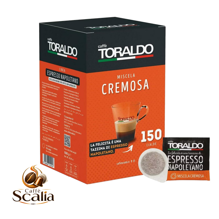 Caffè Toraldo Cremosa – 150 Cialde ESE 44mm