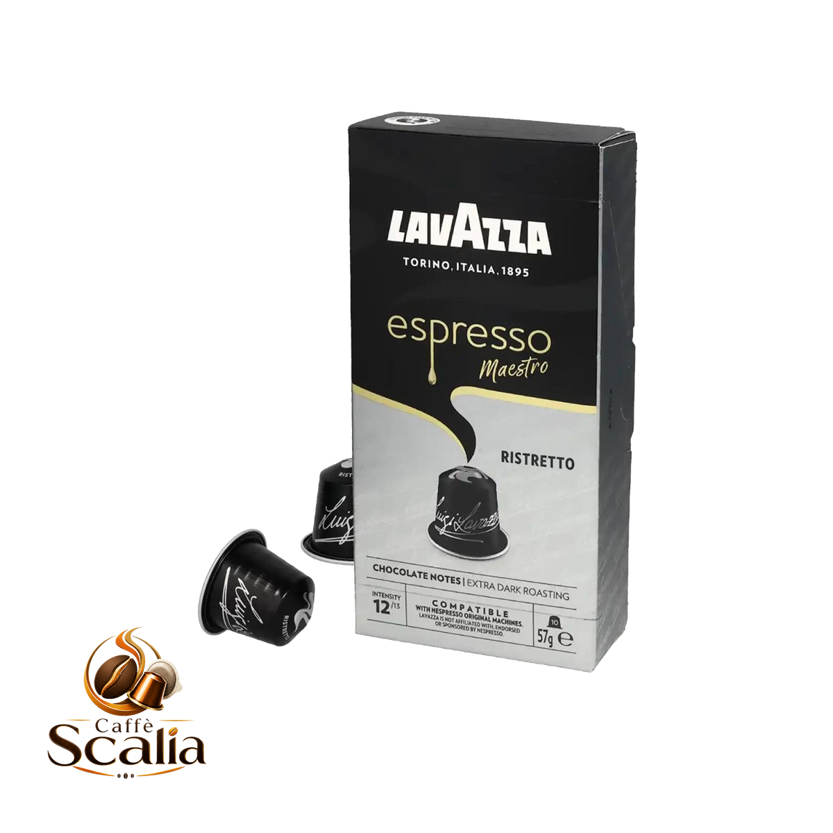 Lavazza Capsule Compatibili Nespresso in Alluminio – Espresso Maestro Ristretto – 10 Capsule