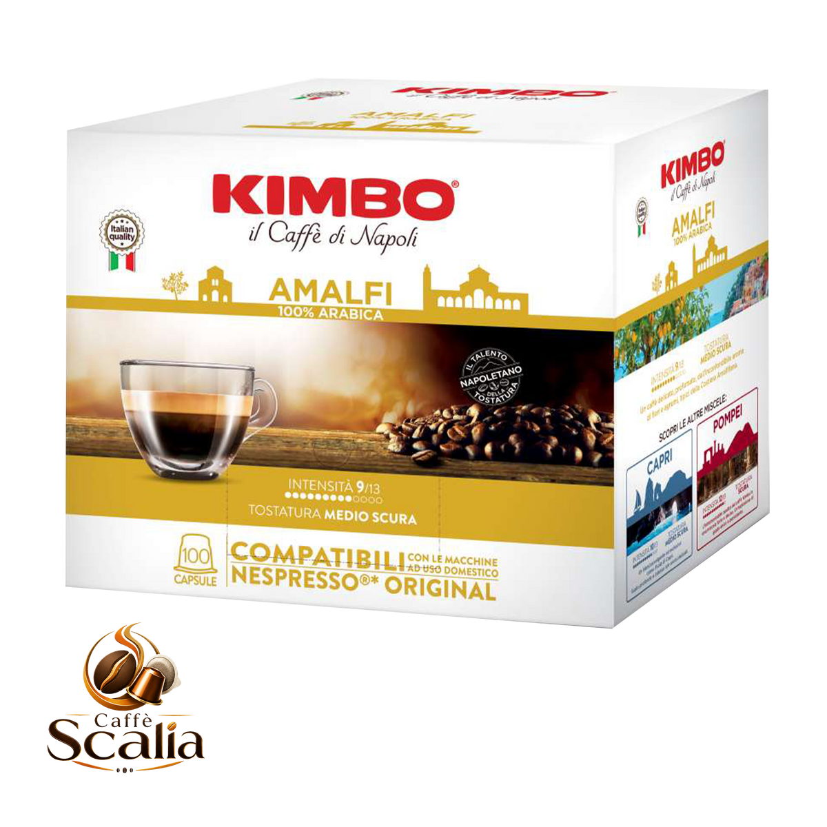 Kimbo Amalfi – 100 Capsule Compatibili Nespresso®