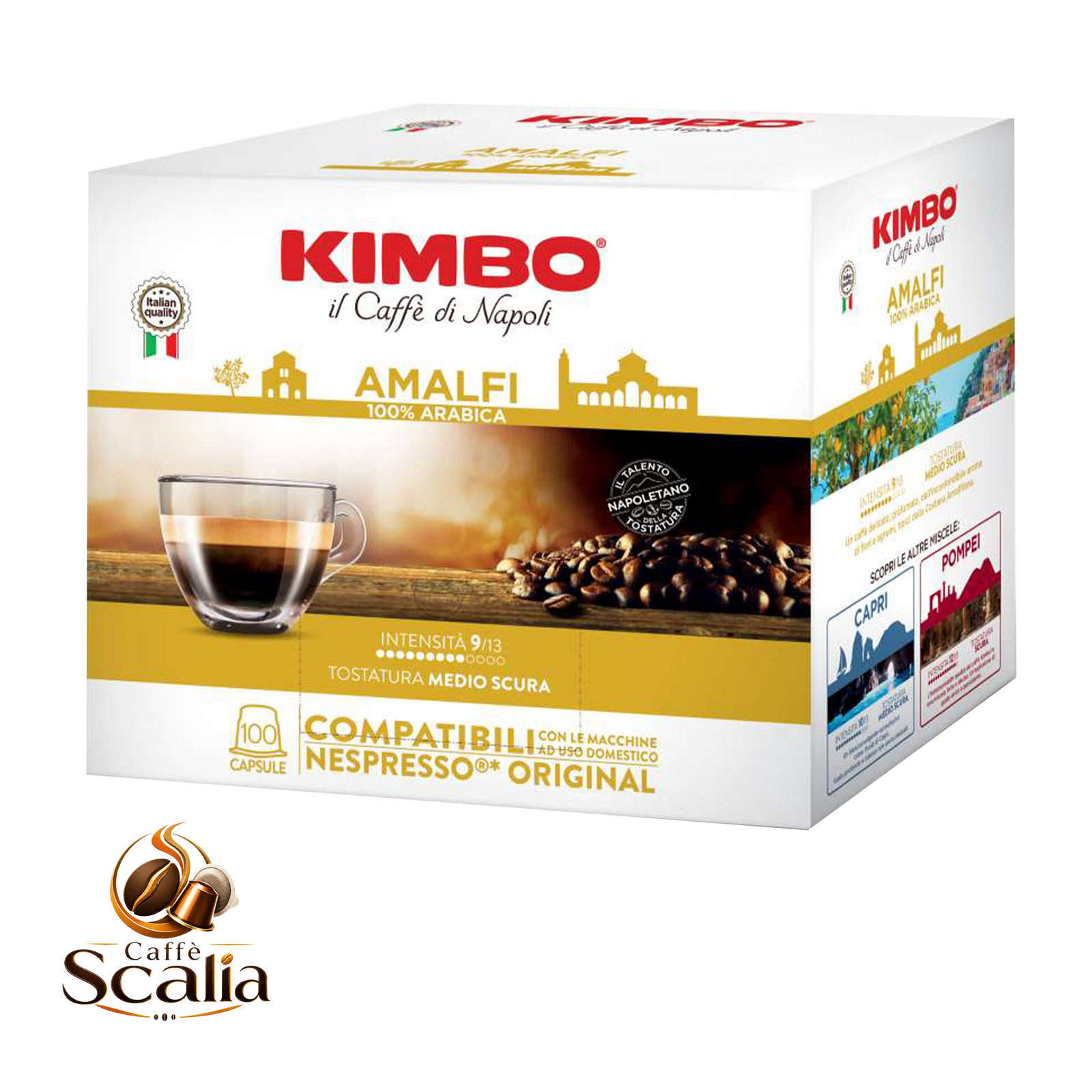 Kimbo Amalfi – 100 Capsule Compatibili Nespresso®
