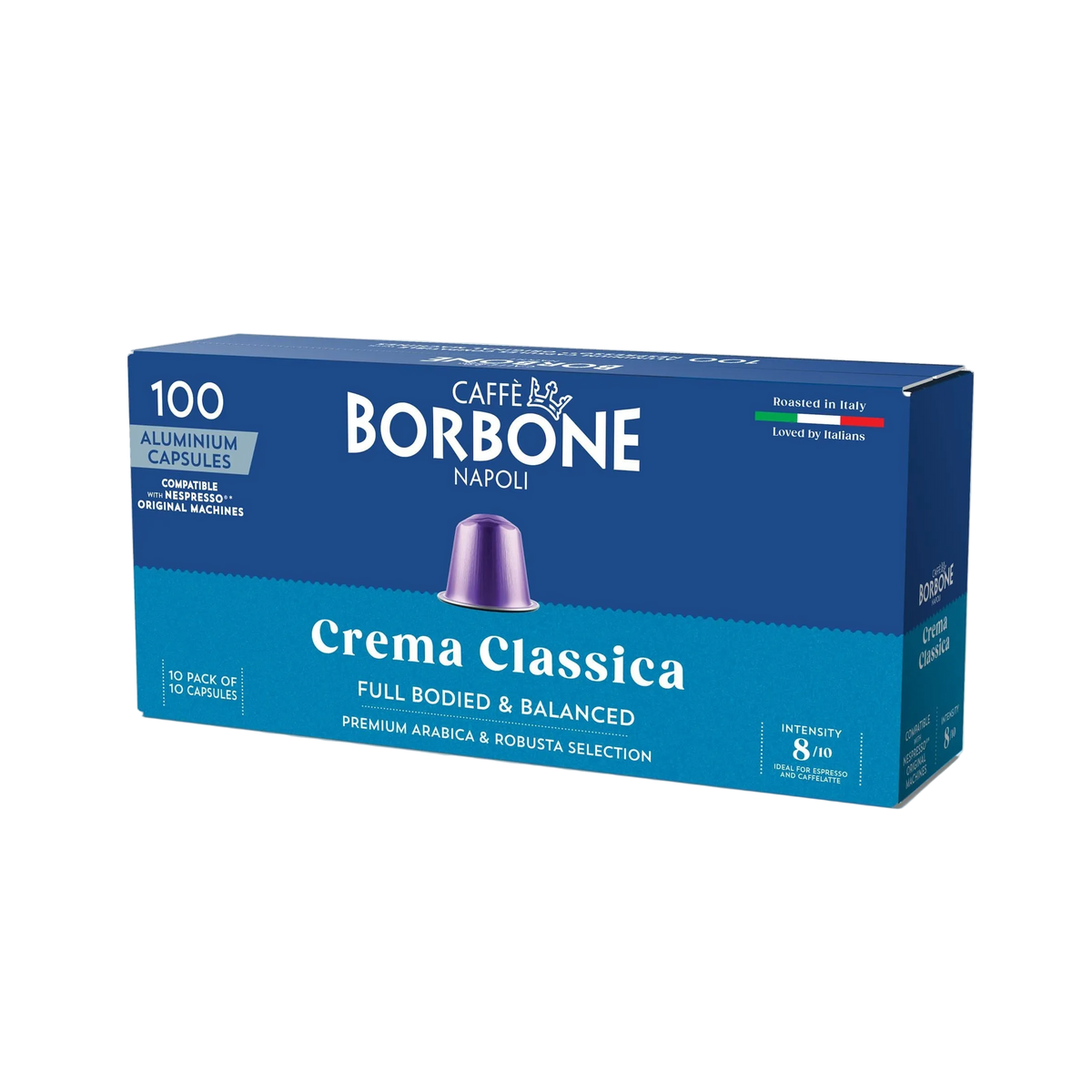 Borbone 100 Capsule Compatibili Nespresso in Alluminio – Crema Classica