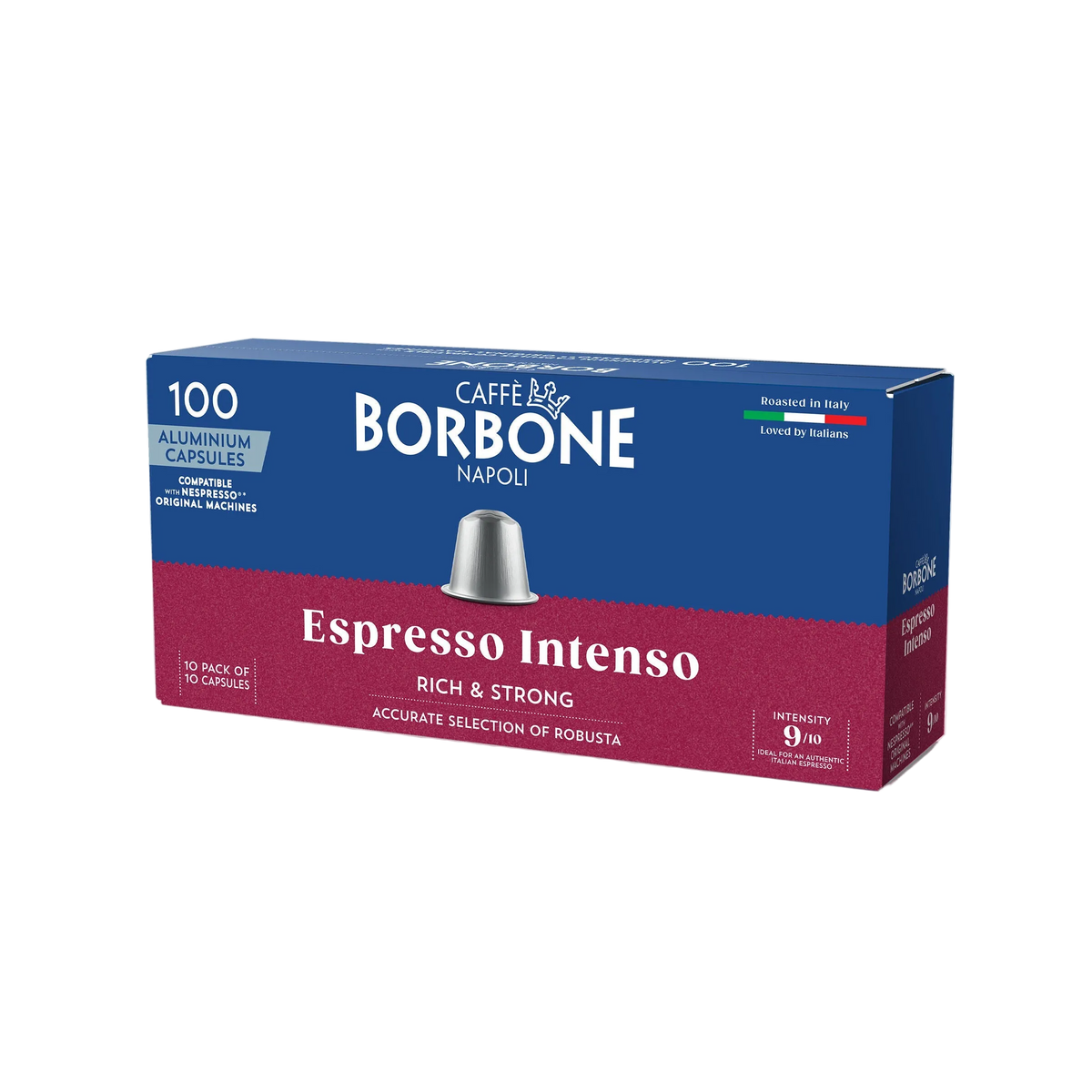 Borbone 100 Capsule Compatibili Nespresso in Alluminio – Espresso Intenso