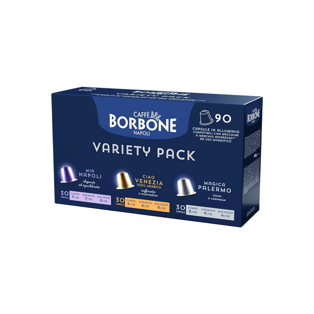 Borbone 90 Capsule Compatibili Nespresso in Alluminio – Kit Variety Pack