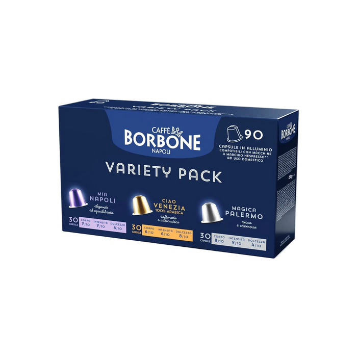 Borbone 90 Capsule Compatibili Nespresso in Alluminio – Kit Variety Pack