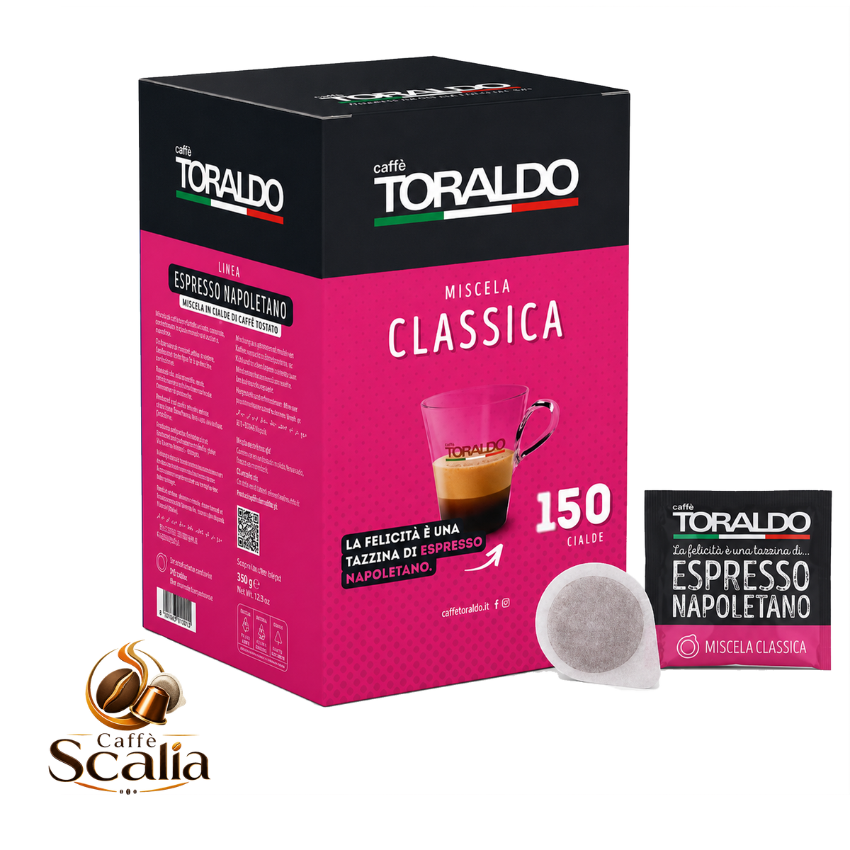 Caffè Toraldo Classica – 150 Cialde ESE 44mm