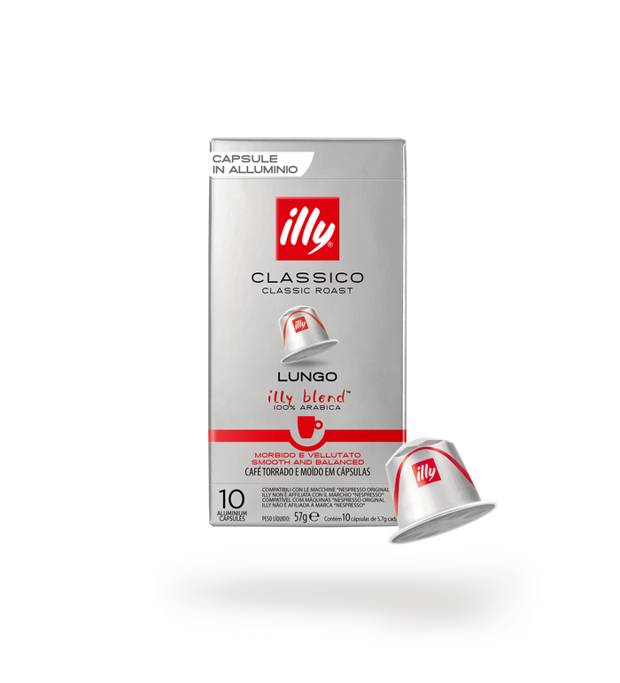 Illy 10 Capsule Compatibili Nespresso in Alluminio – Miscela Lungo