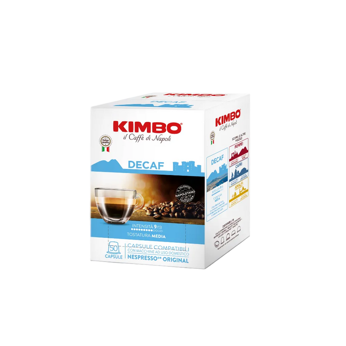 Kimbo 50 Capsule Compatibili Nespresso – Le Meraviglie del Gusto Decaf