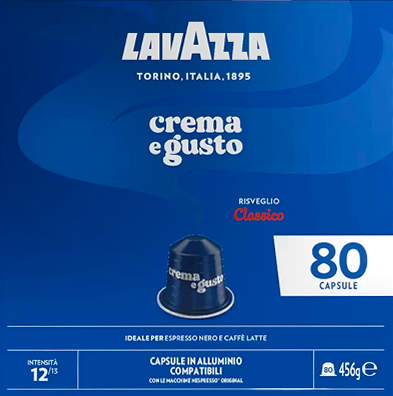 Lavazza Capsule Compatibili Nespresso in Alluminio – Crema e Gusto Classico