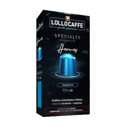 Lollo Caffè 10 Capsule Compatibili Nespresso in Alluminio Box Specialty – Hermes